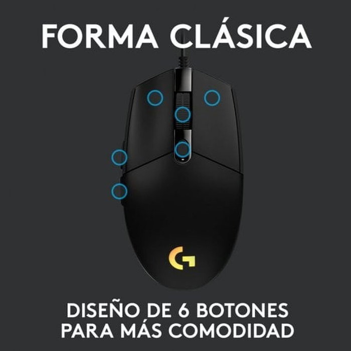 Logitech G102 Lightsync Negro
