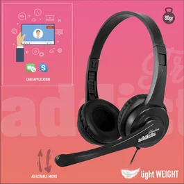NGS Vox505 USB Auriculares de Diadema con Micrófono, Negro