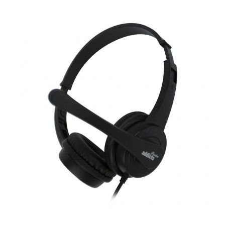 NGS Auriculares VOX505USB con Micrófono, Conexión USB, Negros, para PC y Videoconsolas