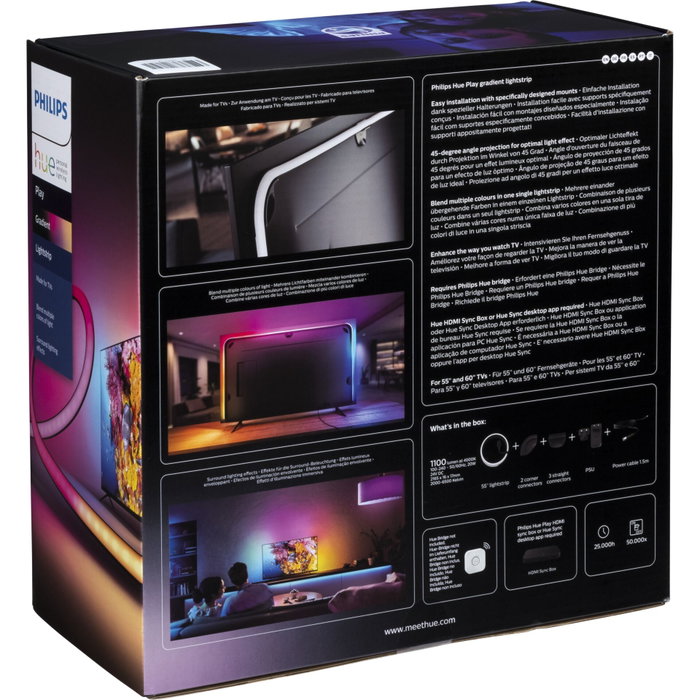 Philips Hue Play Gradient LED Lightstrip TV 55 pulgadas Philips Hue Play Gradient LED Lightstrip TV 55 pulgadas