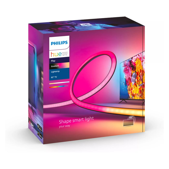 Philips Hue Play Gradient LED Lightstrip para TV de 65 pulgadas Philips Hue Play Gradient LED Lightstrip para TV de 65 pulgadas