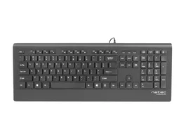 Natec Barracuda Teclado Completo QWERTY Español Negro