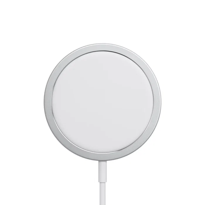 Apple Cargador Inalámbrico MagSafe MHXH3ZM - 15W para iPhone 12, 12 Pro, AirPods - Color Plata/Blanco