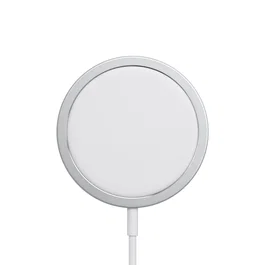 Apple Cargador Inalámbrico MagSafe MHXH3ZM - 15W para iPhone 12, 12 Pro, AirPods - Color Plata/Blanco