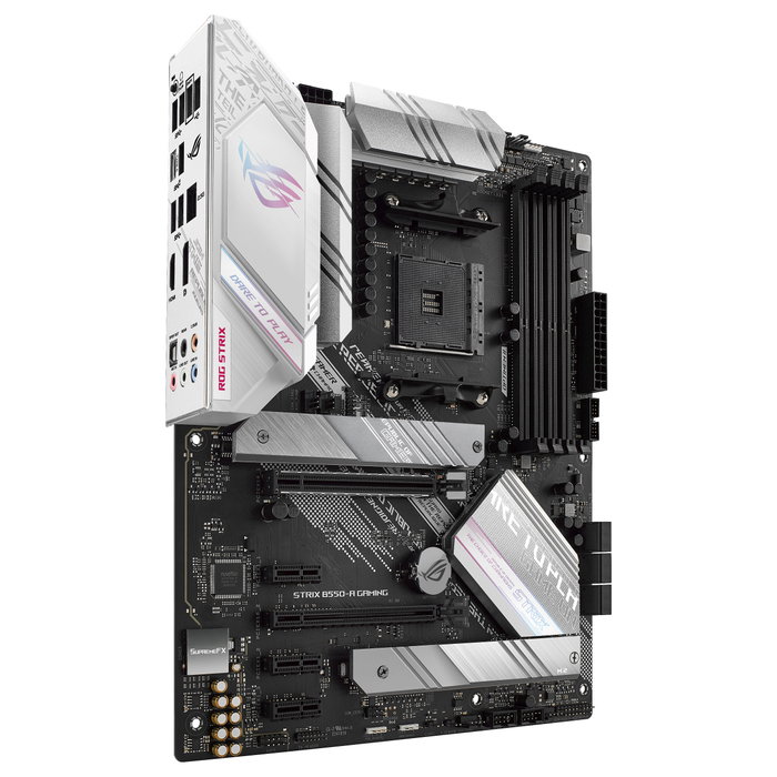 ASUS ROG STRIX B550-A GAMING Placa Base ATX AMD B550, Socket AM4, 4x DDR4 hasta 128 GB, 3x PCIe x16, 2x M.2, USB 3.2 Gen 2, 7.1 Canales