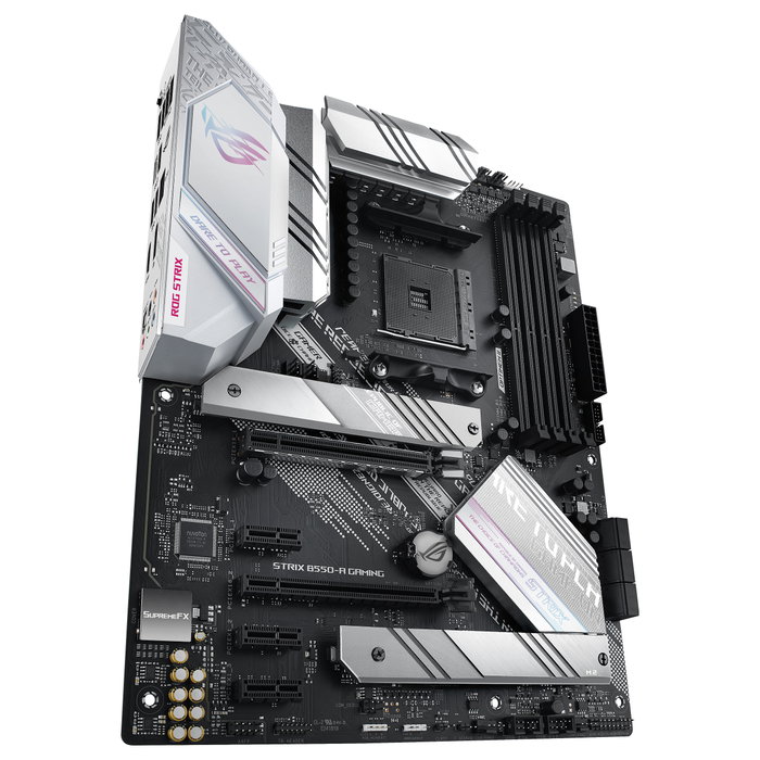 ASUS ROG STRIX B550-A GAMING Placa Base ATX AMD B550, Socket AM4, 4x DDR4 hasta 128 GB, 3x PCIe x16, 2x M.2, USB 3.2 Gen 2, 7.1 Canales