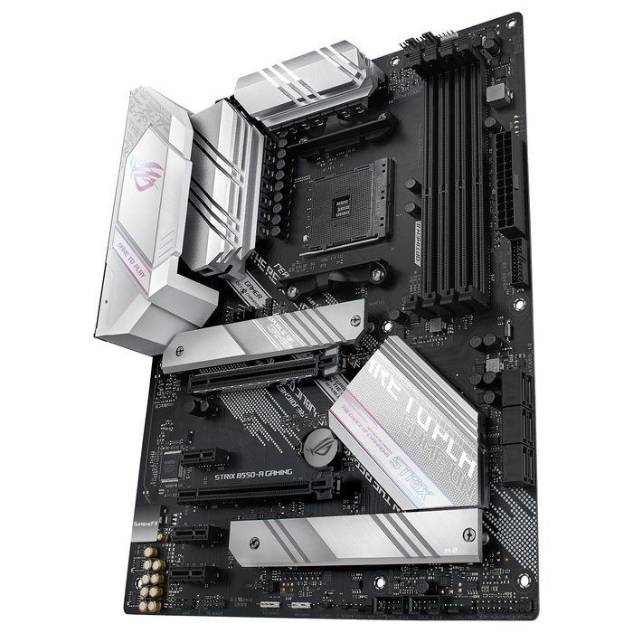 ASUS ROG STRIX B550-A GAMING Placa Base ATX AMD B550, Socket AM4, 4x DDR4 hasta 128 GB, 3x PCIe x16, 2x M.2, USB 3.2 Gen 2, 7.1 Canales