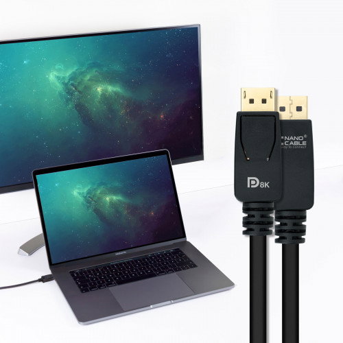 Nanocable Cable DisplayPort 1.4 Macho a Macho 3m Negro Certificado VESA Nanocable Cable DisplayPort 1.4 Macho a Macho 3m Negro Certificado VESA