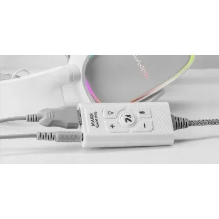 Mars Gaming Tarjeta Sonido Externa USB 7.1 MSC2W Blanca para PC PS5 PS4 Switch Mac