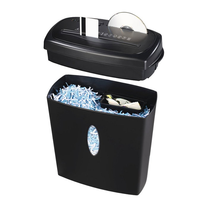 Hama Home X10CD Destructora de Papel Corte Cruzado, 10 Hojas, 15 L, para CD y Tarjetas