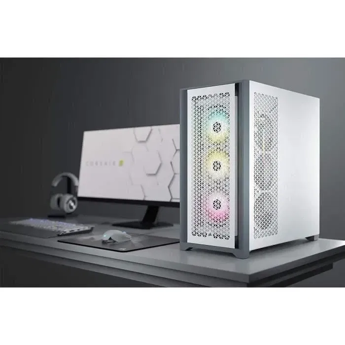 Corsair 5000D Airflow CC-9011211-WW Estuche para PC Torre Media ATX Vidrio Templado Blanco