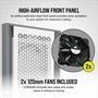 Corsair 5000D Airflow CC-9011211-WW Estuche para PC Torre Media ATX Vidrio Templado Blanco
