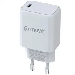 Muvit For Change MCACC0012 Cargador de Pared USB Tipo-C 20W Blanco