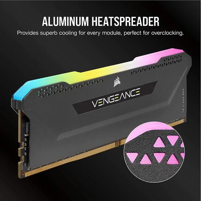 Corsair Vengeance RGB Pro SL 32GB (2x16GB) DDR4 3200MHz CL16 Negro Corsair Vengeance RGB Pro SL 32GB (2x16GB) DDR4 3200MHz CL16 Negro