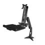 Startechcom Soporte Ergonómico de Pie y Sentado, Brazo Ajustable VESA, para Pantallas de hasta 24", 43.9cm Altura Ajustable