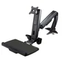 Startechcom Soporte Ergonómico de Pie y Sentado, Brazo Ajustable VESA, para Pantallas de hasta 24", 43.9cm Altura Ajustable