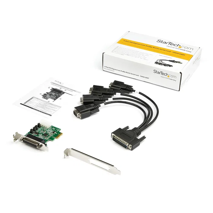 StarTech.com Tarjeta Adaptadora PCI Express de 4 Puertos RS232 StarTech.com Tarjeta Adaptadora PCI Express de 4 Puertos RS232