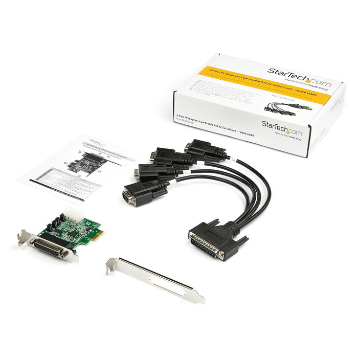 StarTech.com Tarjeta Adaptadora Serie PCI Express de 4 Puertos RS-232 DB9