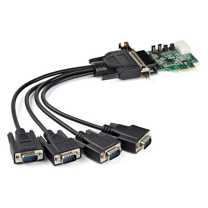 StarTech.com Tarjeta Adaptadora Serie PCI Express de 4 Puertos RS-232 DB9