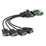 StarTech.com Tarjeta Adaptadora Serie PCI Express de 4 Puertos RS-232 DB9