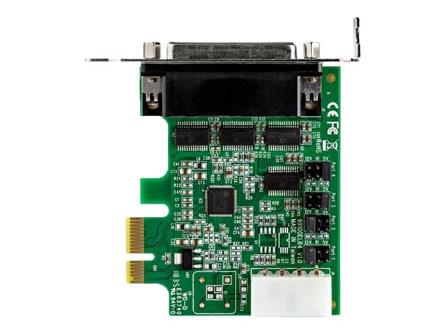 StarTech.com Tarjeta Adaptadora Serie PCI Express de 4 Puertos RS-232 DB9