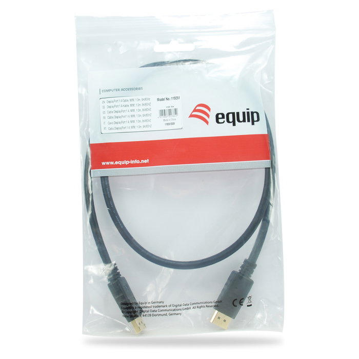 EQUIP Cable DisplayPort 1.4 de 1 m, 8K/60Hz, Negro EQUIP Cable DisplayPort 1.4 de 1 m, 8K/60Hz, Negro
