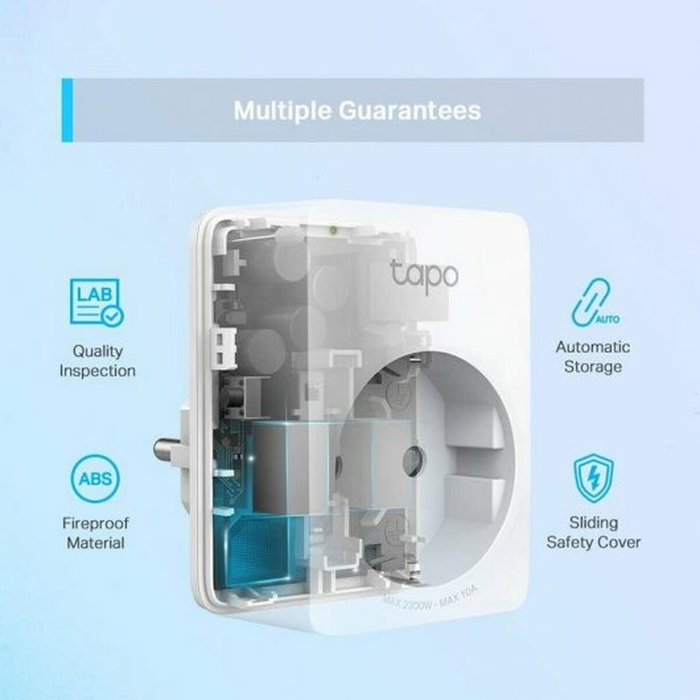 TP-Link Tapo P100 Pack de 2 Enchufes Inteligentes Wi-Fi Blanco TP-Link Tapo P100 Pack de 2 Enchufes Inteligentes Wi-Fi Blanco