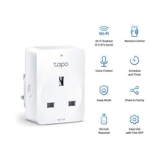 TP-Link Tapo P100 Pack de 2 Enchufes Inteligentes Wi-Fi Blanco TP-Link Tapo P100 Pack de 2 Enchufes Inteligentes Wi-Fi Blanco