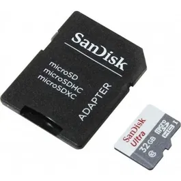 SanDisk Tarjeta de Memoria Micro SDHC 32GB Clase 10 UHS-I U1 Velocidad 100MB/s con Adaptador SDSQUNR-032G-GN3MA