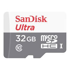 SanDisk Ultra Tarjeta de Memoria microSDHC UHS-I 32 GB Class 10 con Adaptador SD