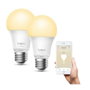 TP-Link Tapo L510E Pack de 2 Bombillas Inteligentes Wi-Fi E27 8.7W 806 lm 2700K