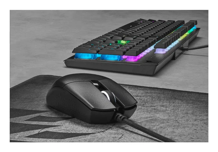 Corsair Katar Pro XT CH-930C111-EU Ratón Gaming Ambidextro Óptico 18000 DPI, 6 Botones, Negro, Cable USB Tipo A