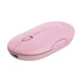 Trust Puck Ratón Inalámbrico Oficina Bluetooth y RF, Silencioso, Recargable USB-C, Ambidiestro, 1600 DPI, Ultrafino 27mm, Rosa