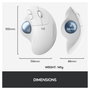 Logitech ERGO M575 Ratón Trackball Inalámbrico Blanco