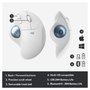 Logitech ERGO M575 Ratón Trackball Inalámbrico Blanco