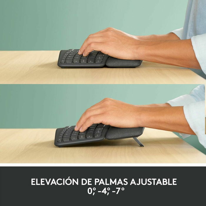 Logitech Ergo K860 Teclado Ergonómico Inalámbrico Español Grafito Logitech Ergo K860 Teclado Ergonómico Inalámbrico Español Grafito
