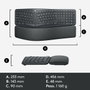 Logitech Ergo K860 Teclado Ergonómico Inalámbrico Español Grafito