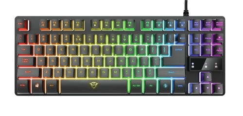 Trust GXT 833 Thado Teclado Gaming TKL Compacto Negro/Plata