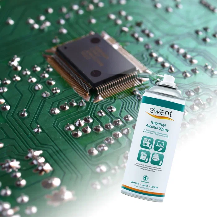 Ewent EW5611 Kit Limpiador Espray Alcohol Isopropílico 400ml - Para Placas Electrónicas, Ordenadores e Impresoras