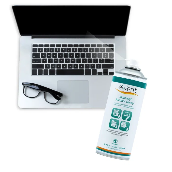 Ewent EW5611 Kit Limpiador Espray Alcohol Isopropílico 400ml - Para Placas Electrónicas, Ordenadores e Impresoras