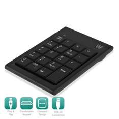 Ewent Teclado Numérico USB para PC Portátil - Teclado Numérico Externo para Contabilidad, Hojas de Cálculo y Juegos