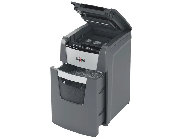 Rexel Optimum AutoFeed+ 150X Destructora de Papel de Corte Cruzado Negro y Gris