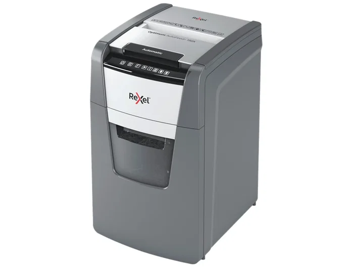 Rexel Optimum AutoFeed+ 150X Destructora de Papel de Corte Cruzado Negro y Gris