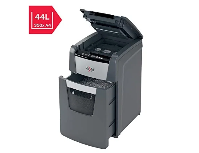 Rexel Optimum AutoFeed 150X Destructora Automática P-4, 150 Hojas, Negro/Gris