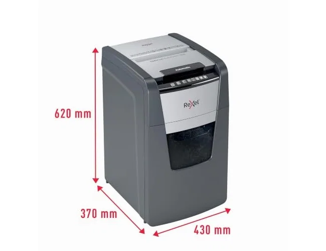 Rexel Optimum AutoFeed 150X Destructora Automática P-4, 150 Hojas, Negro/Gris
