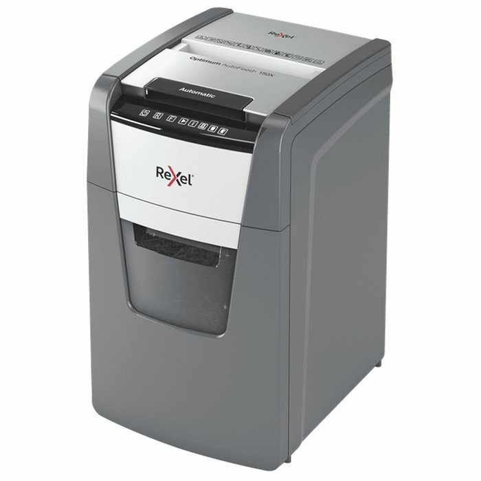 Rexel Optimum AutoFeed+ 150X Destructora de Papel de Corte Cruzado Negro y Gris