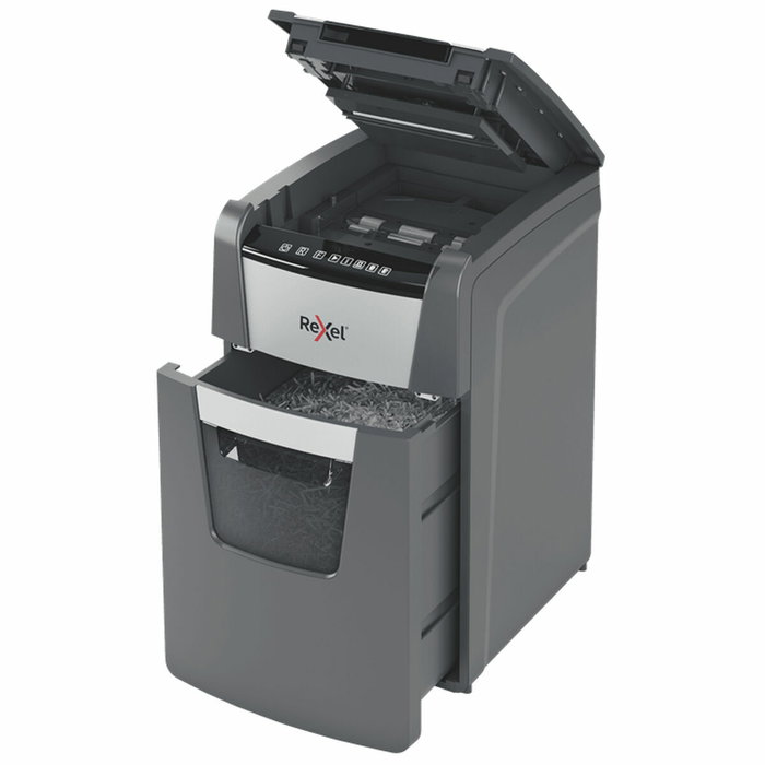 Rexel Optimum AutoFeed+ 150X Destructora de Papel de Corte Cruzado Negro y Gris