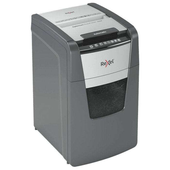 Rexel Optimum AutoFeed+ 150X Destructora de Papel de Corte Cruzado Negro y Gris