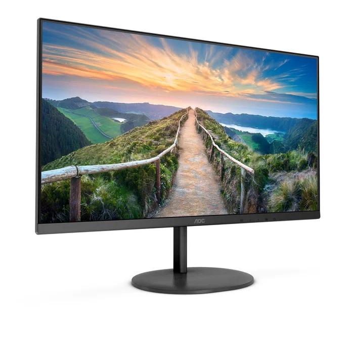 AOC Monitor Q24V4EA 23.8" IPS Sin Marcos 3 Lados, Resolución QHD 2K 2560x1440, 75Hz, 4ms, HDMI, DisplayPort, Flicker-Free, Low Blue Light