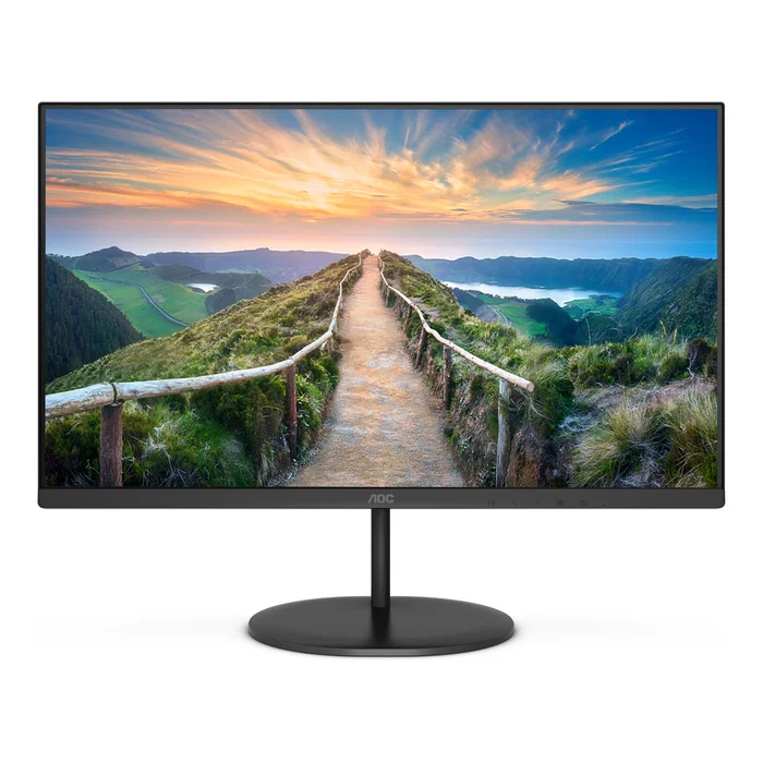 AOC Monitor Q24V4EA 23.8" IPS Sin Marcos 3 Lados, Resolución QHD 2K 2560x1440, 75Hz, 4ms, HDMI, DisplayPort, Flicker-Free, Low Blue Light